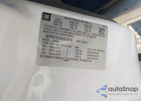 2010 GMC Sierra 1500 Work Truck z USA, uszkodzony, nr VIN 1GTPCTEXXAZ272419